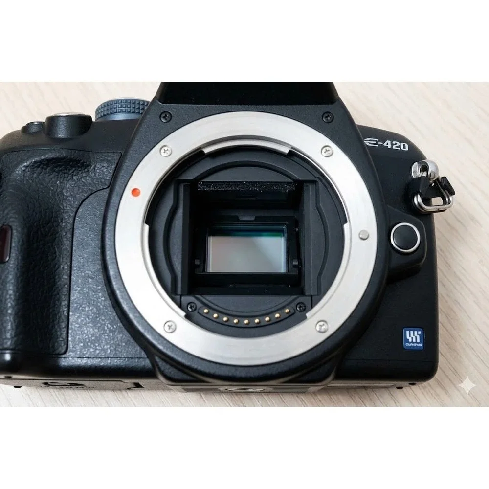 Olympus EVOLT E-420 DSLR Camera Bundle 14-42mm Lens 10MP Compact Four Thirds